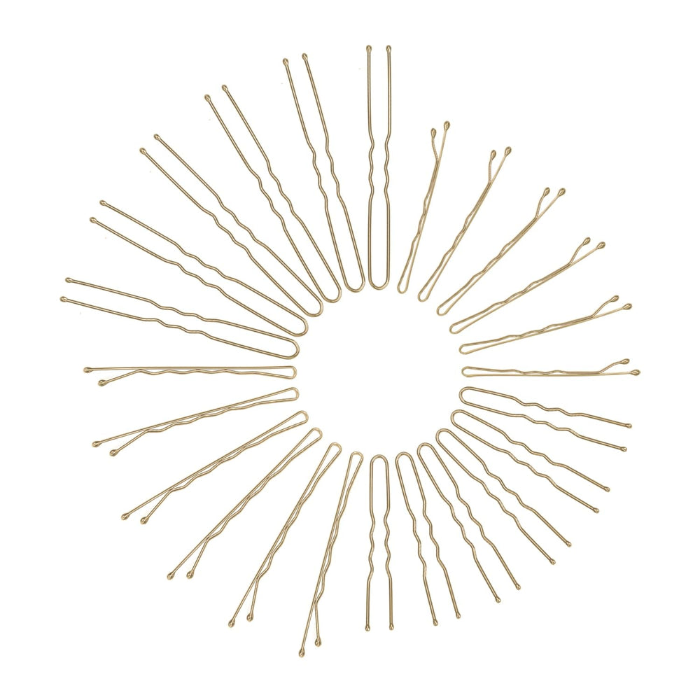 Jelara blonde U-shaped bobby pins 2-8inch for strong hold on layers.