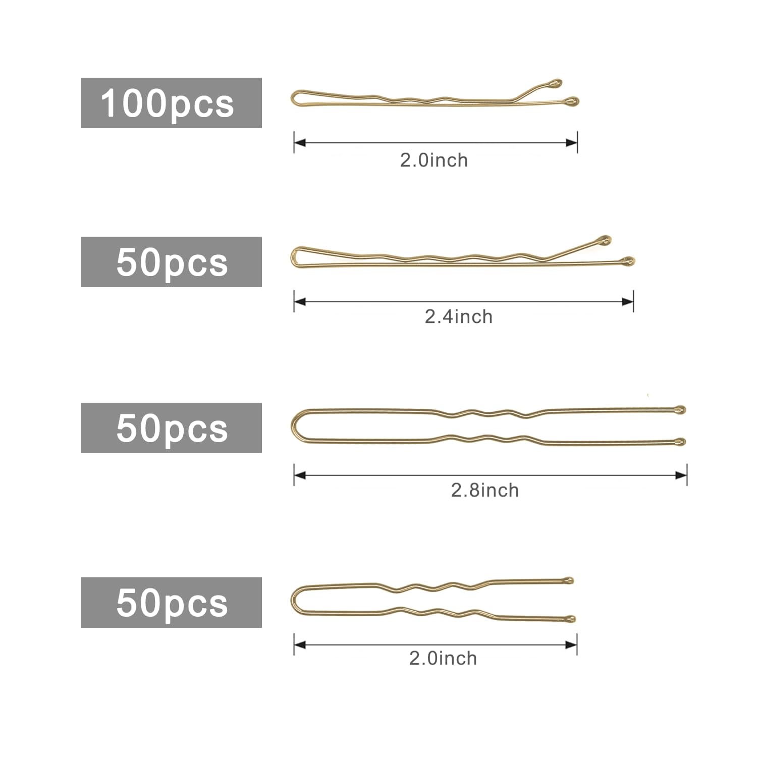 Jelara blonde wavy bobby pins 2-4inch for flexible styling and all-day grip.