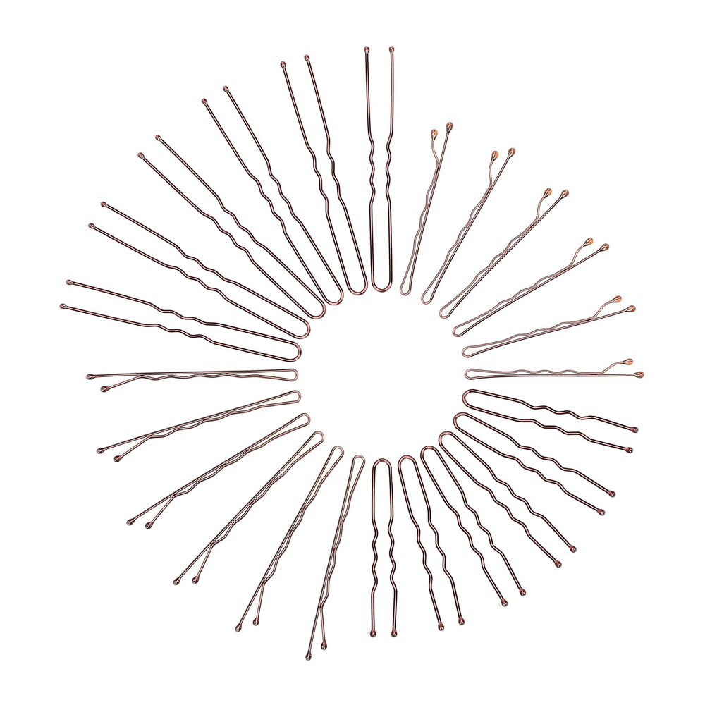 Jelara brown U-shaped bobby pins (2.8inch) longer length for thicker strands.
