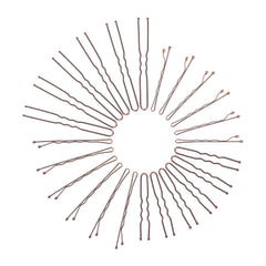 Jelara brown U-shaped bobby pins (2.8inch) longer length for thicker strands.