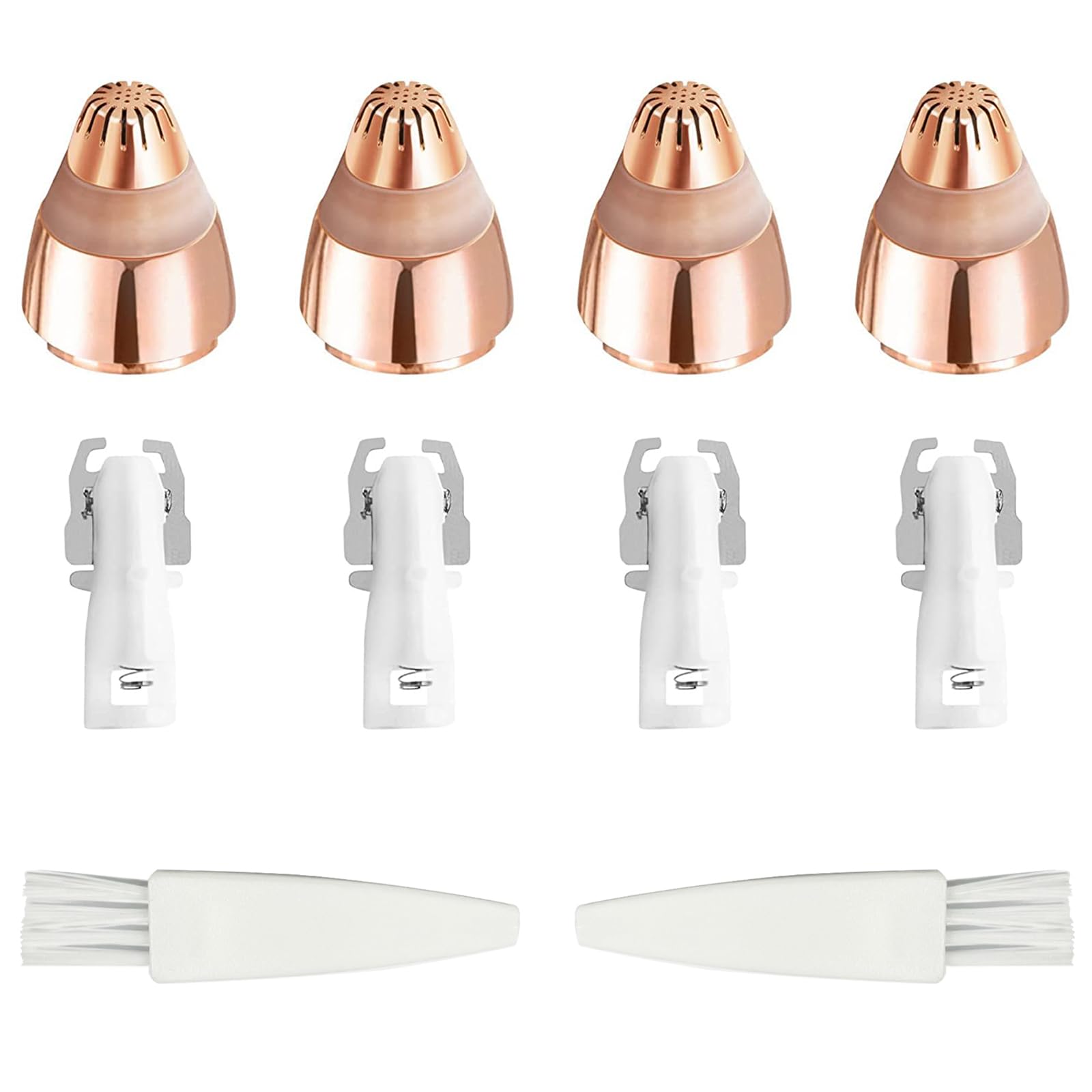 Jeliawjh Flawless replacement heads in rose-gold packaging for precise grooming