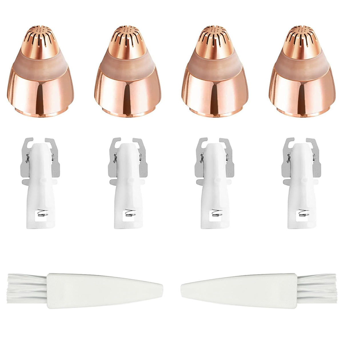 Jeliawjh Flawless replacement heads in rose-gold packaging for precise grooming