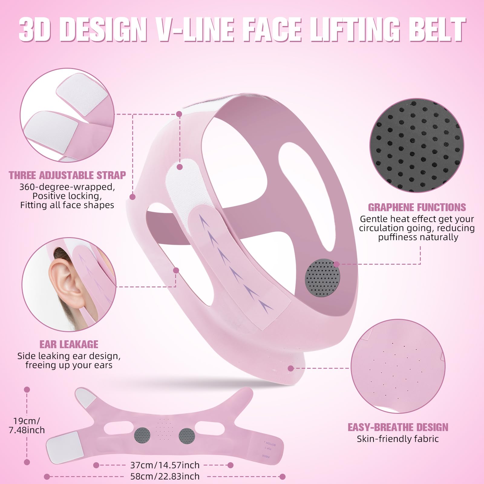 JenChrysm adjustable straps provide secure, customizable lift for any face