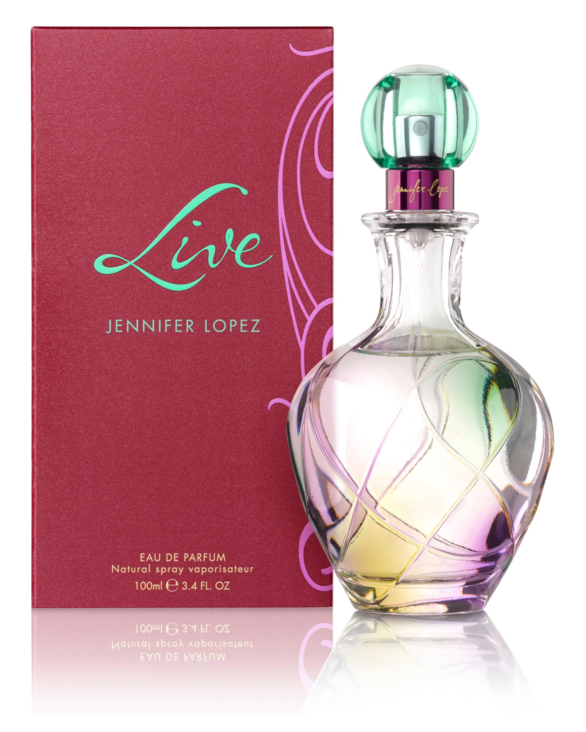 Jennifer Lopez Live bottle closeup cap highlights a refined finish for a luxurious feel.