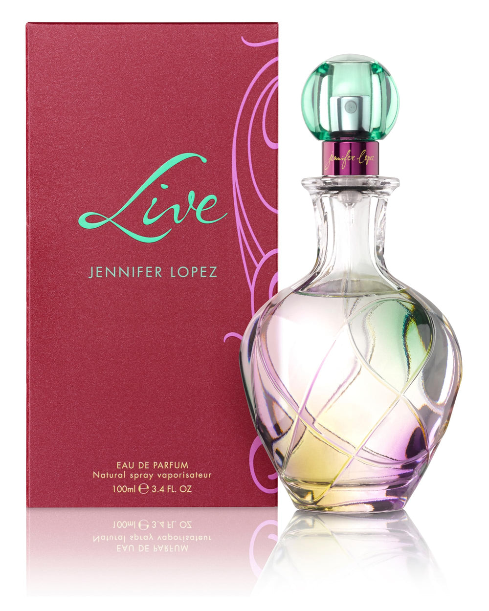 Jennifer Lopez Live bottle closeup cap highlights a refined finish for a luxurious feel.