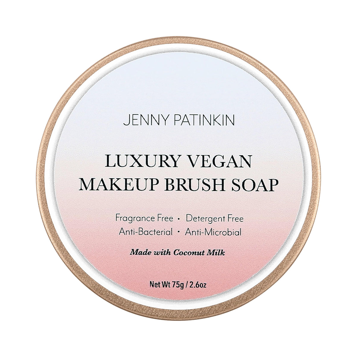Jenny Patinkin makeup brush soap bar cleanses brushes gently for all bristle types.