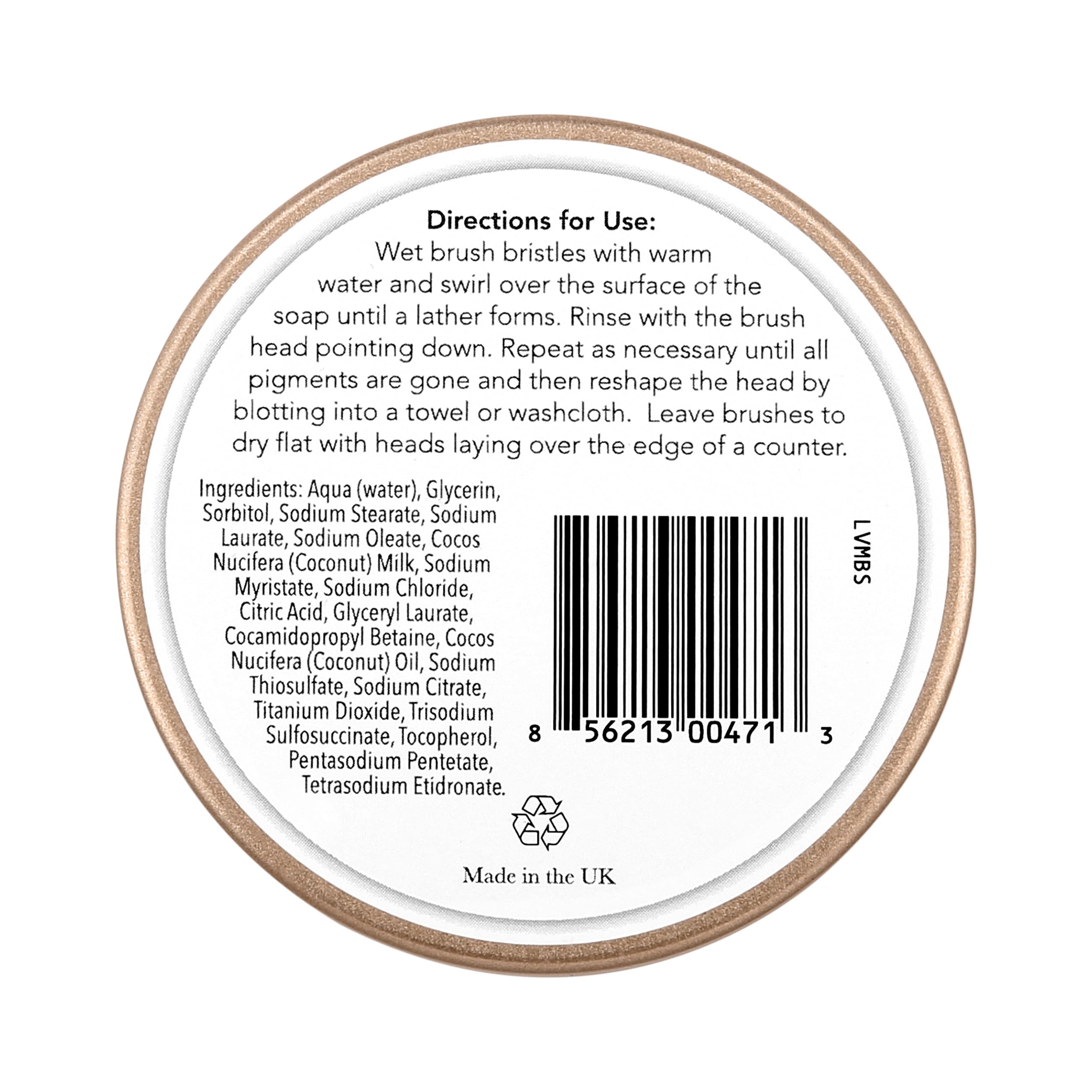 Jenny Patinkin residue-removal action dissolves makeup buildup on brushes.