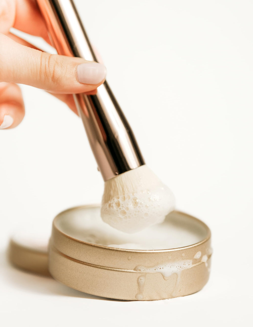 Jenny Patinkin step-by-step directions guide quick, mess-free brush cleaning.