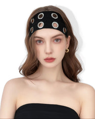 JENSVOIR grommet headband 20cm adds bold punk detail to any outfit