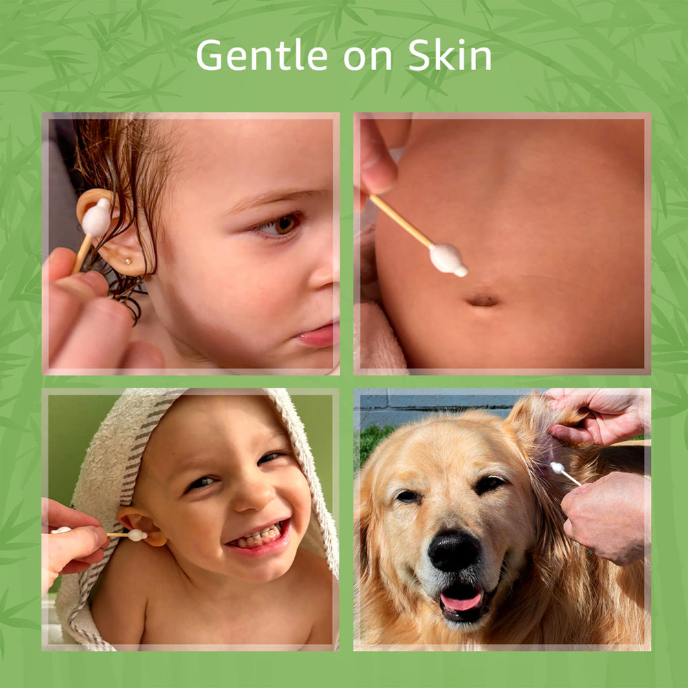 Jenvita durable bamboo cotton buds designed for safe cleaning