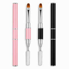 JEONEKID dual-ended nail brush in pink for precise gel application