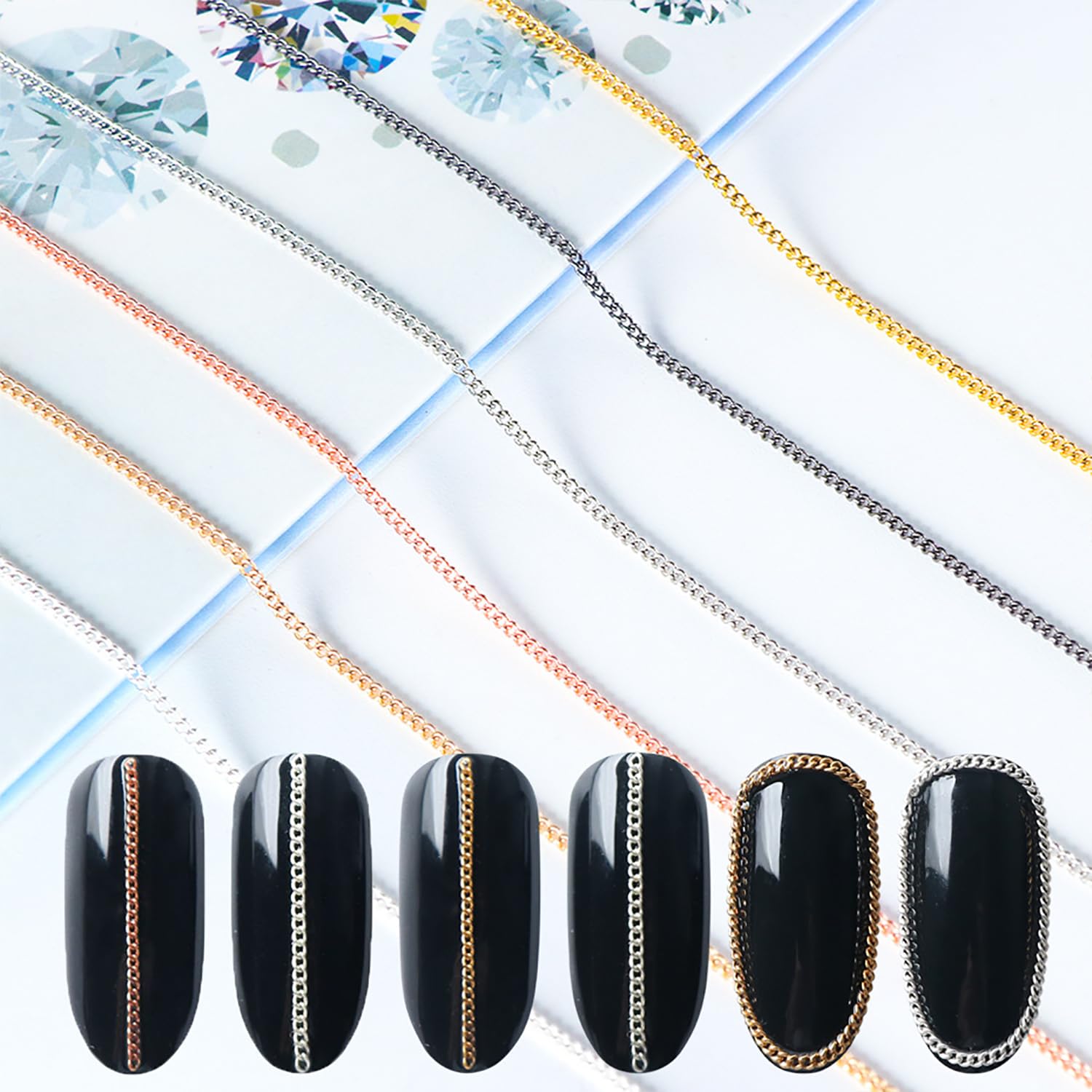 Jerclity accesorios de uñas, decoran fundas y proyectos de manualidades.