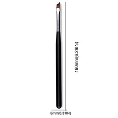 JERCLITY oblique head brush with black handle for clean edge painting