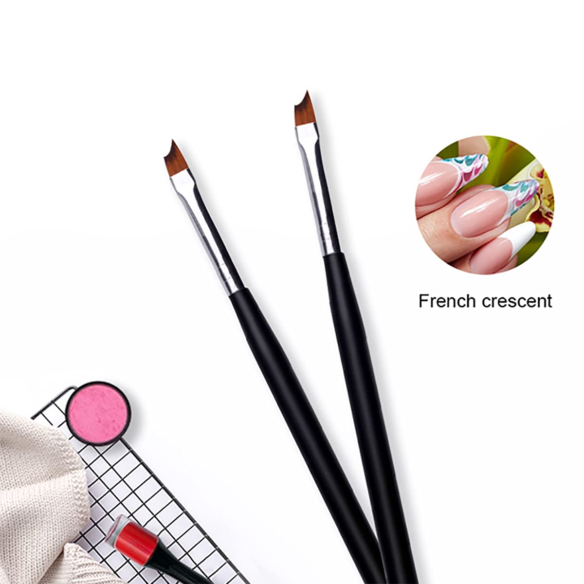 JERCLITY UV gel and acrylic ready nail brushes