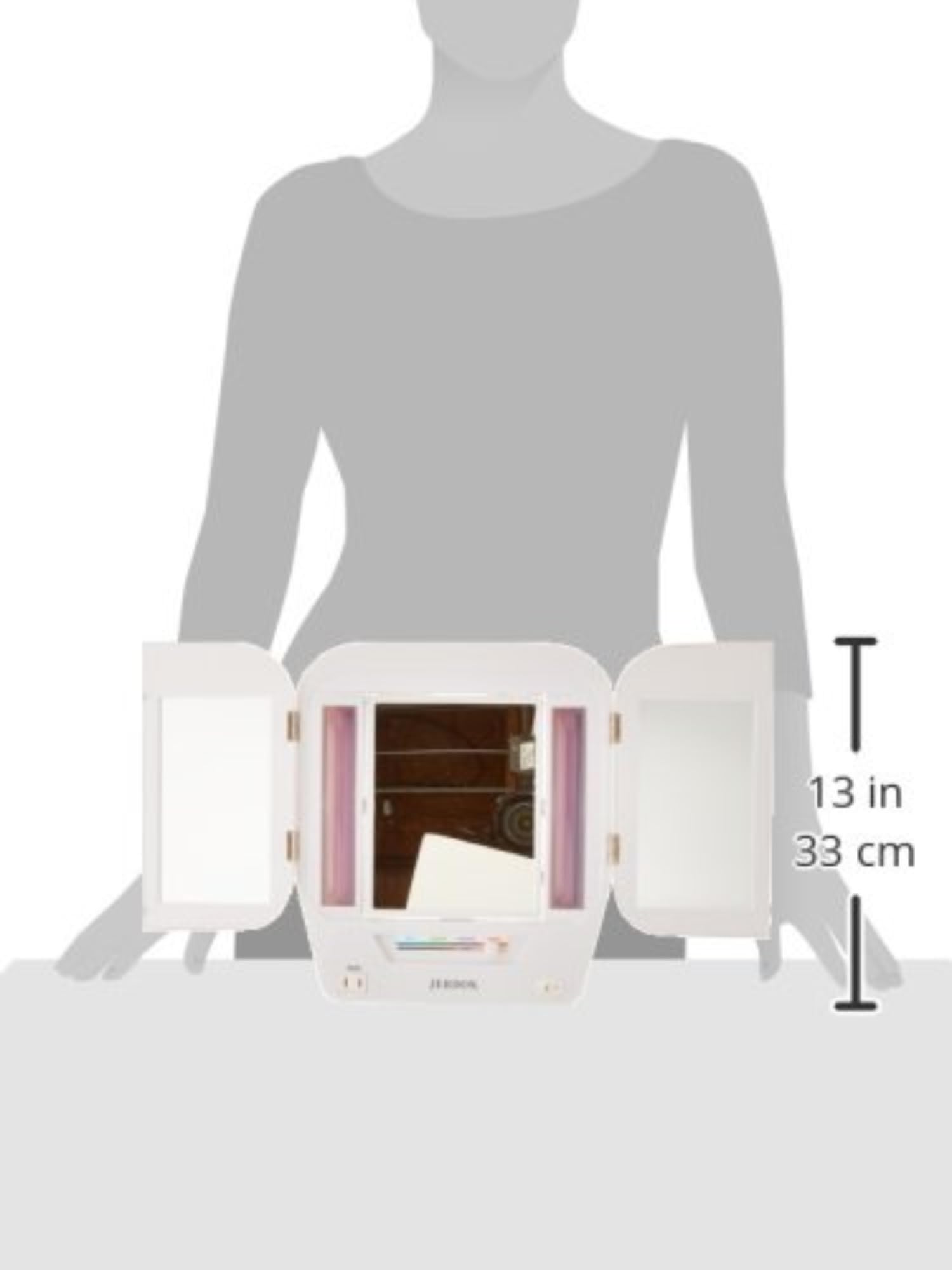 JERDON vanity mirror offers four light settings for accurate color under different lighting.