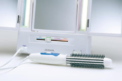 JERDON mirror with four-light settings for versatile lighting