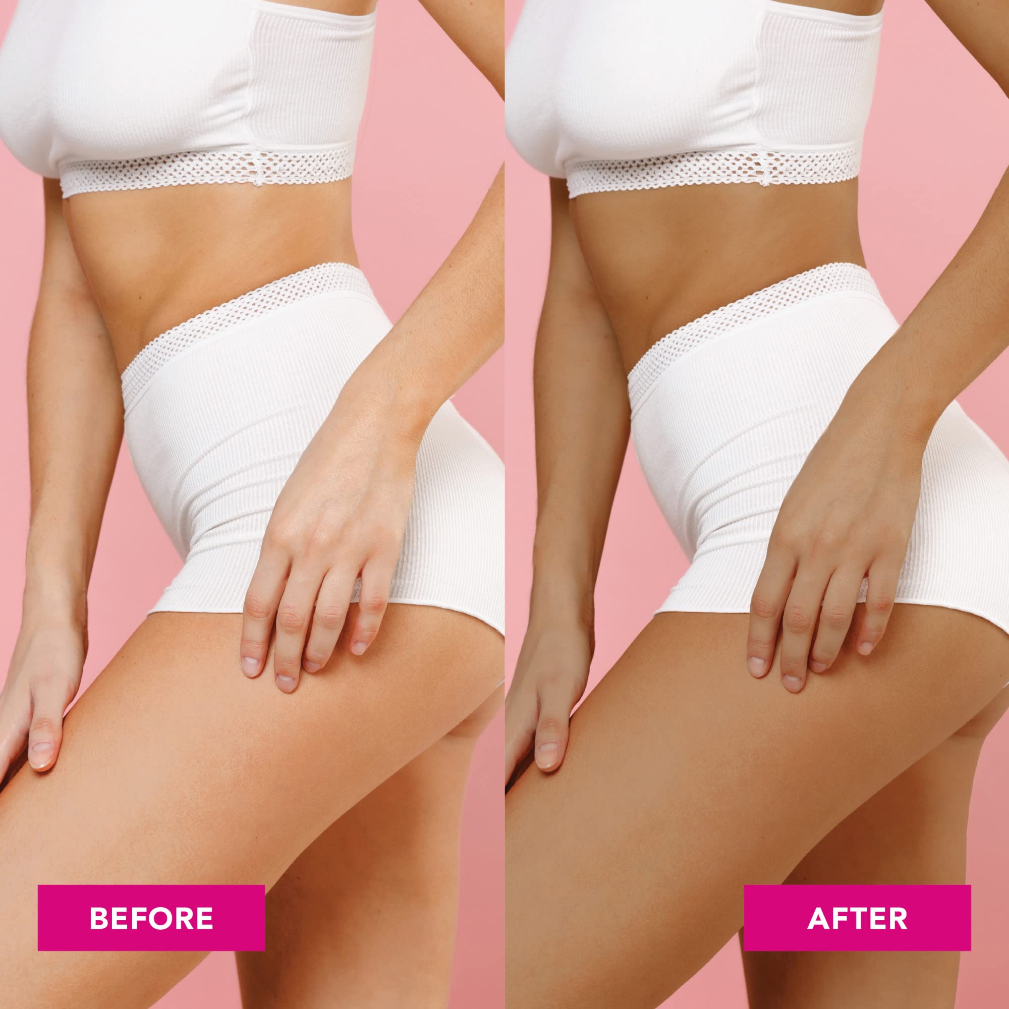 Aplicación suave de bronceador Jergens para color uniforme.