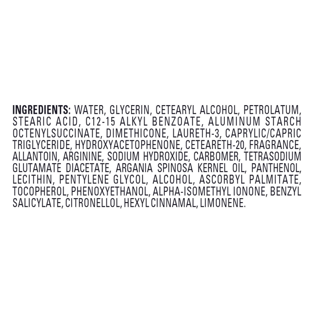 Jergens argan oil moisturizer image highlights quick absorption and non-greasy finish.