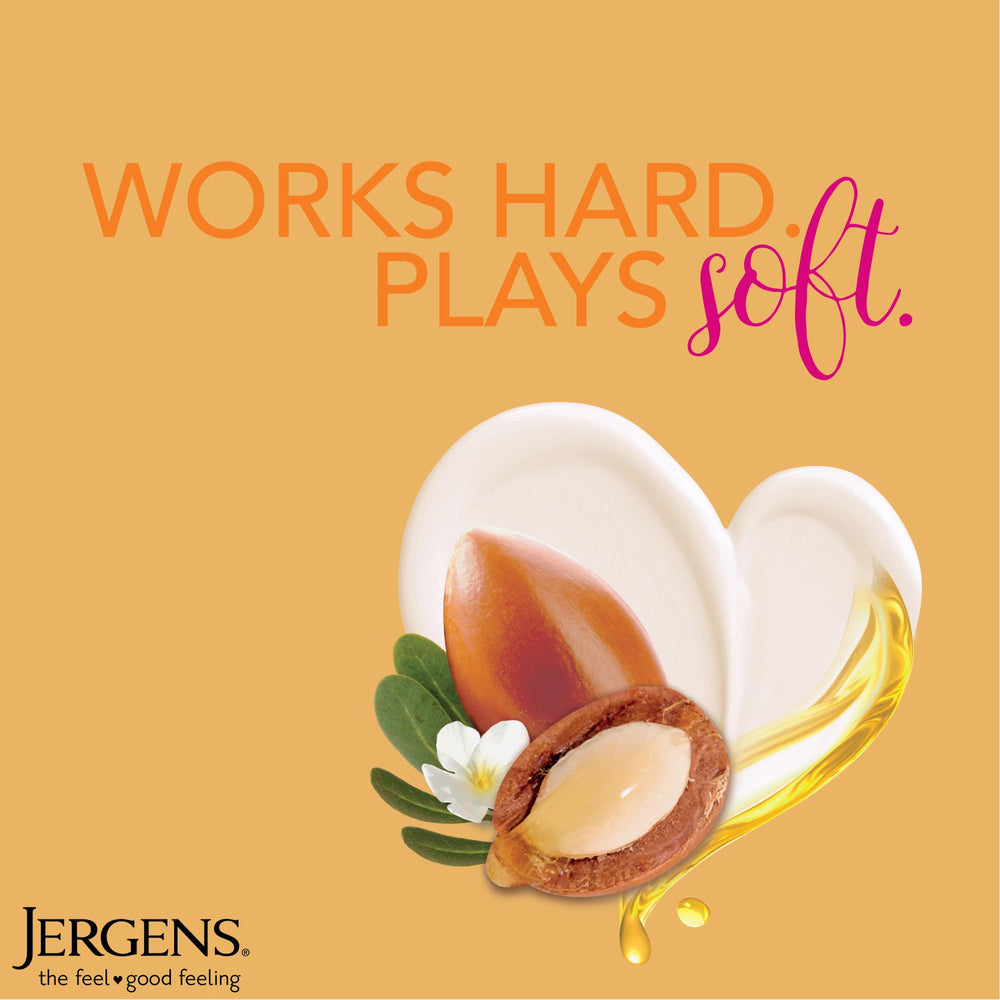 Jergens argan oil moisturizer body used for full-body hydration.