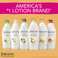 Jergens argan oil moisturizer texture close-up for silky skin.