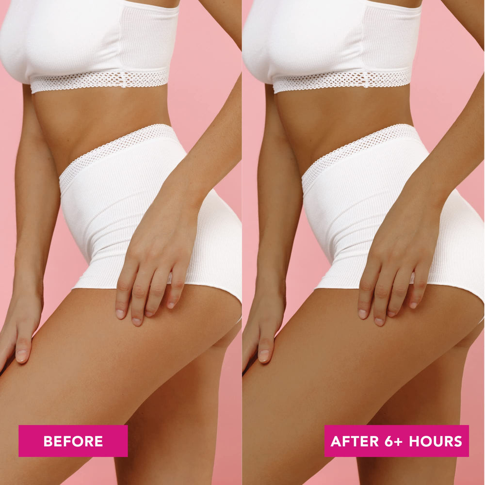 Jergens Bronceador sin sol: tono natural que se desarrolla con la aplicación.
