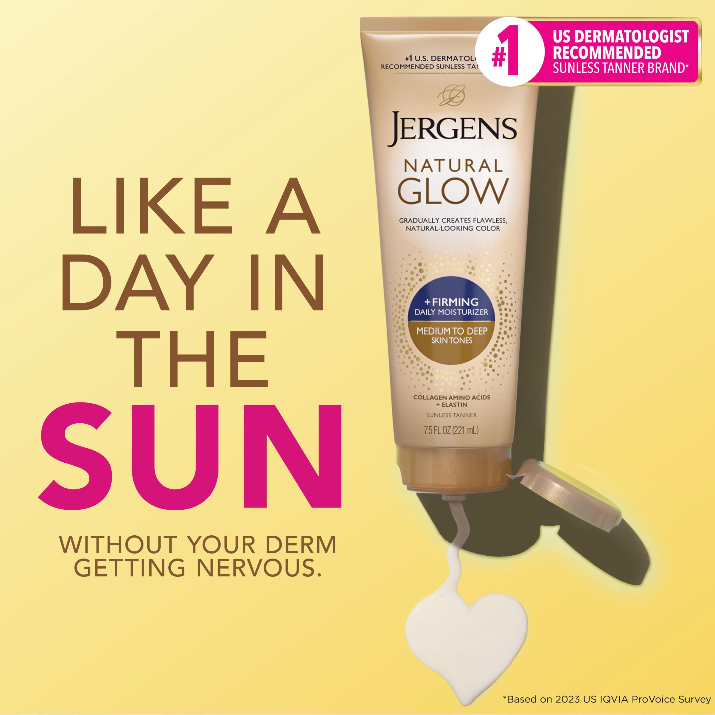 Jergens Crema facial, textura hidratante para uso diario.