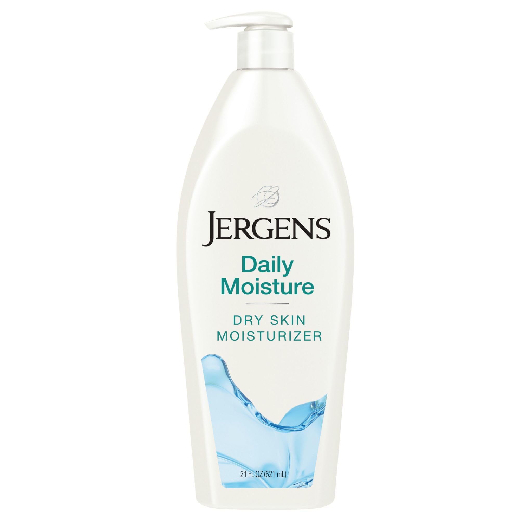 Jergens Daily Moisture, bote de 21 onzas, hidratación duradera para piel seca.