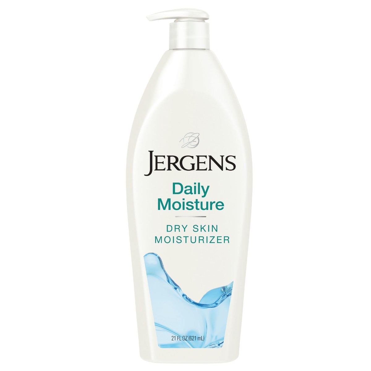 Jergens Daily Moisture, bote de 21 onzas, hidratación duradera para piel seca.