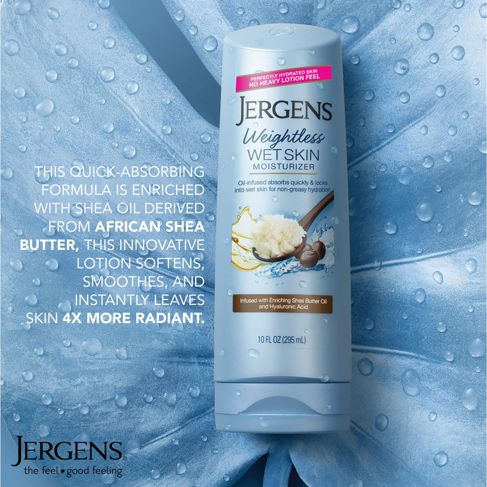 Crema corporal en ducha de Jergens para piel suave al salir