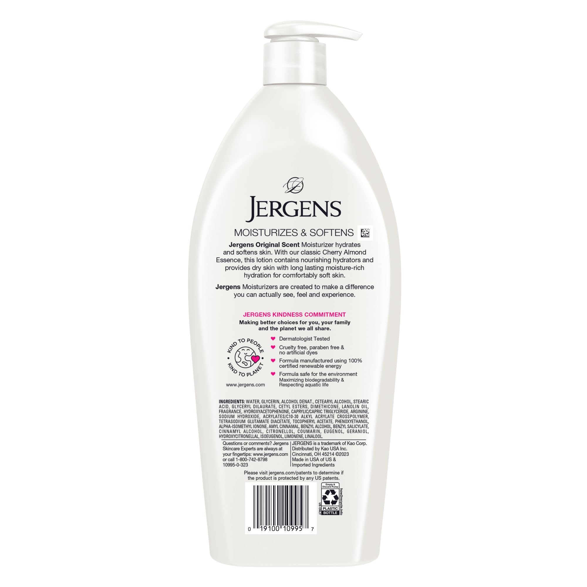 Jergens envase 32oz para cuidado prolongado de la piel