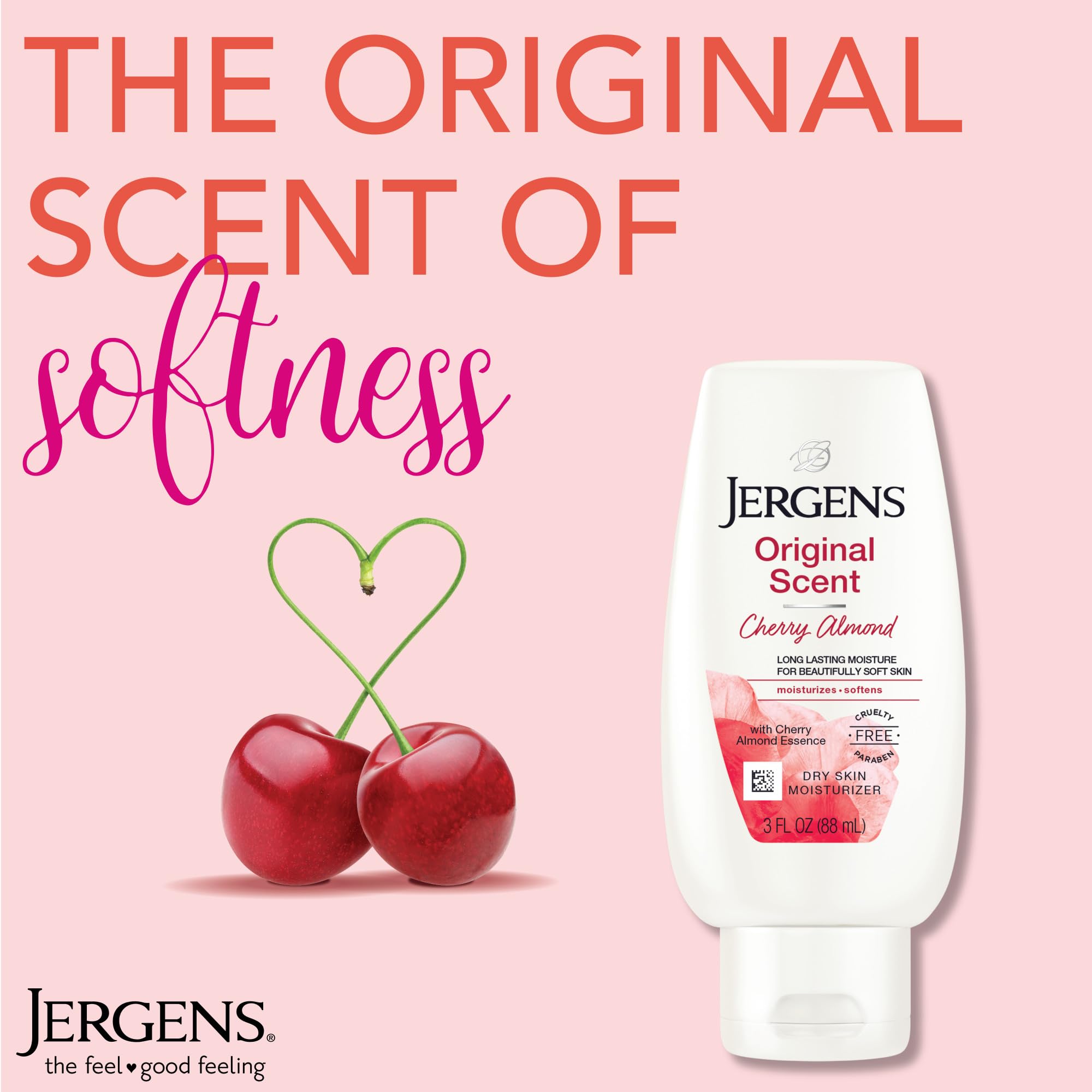 Envase de 3 oz de Jergens en un pack para viaje.
