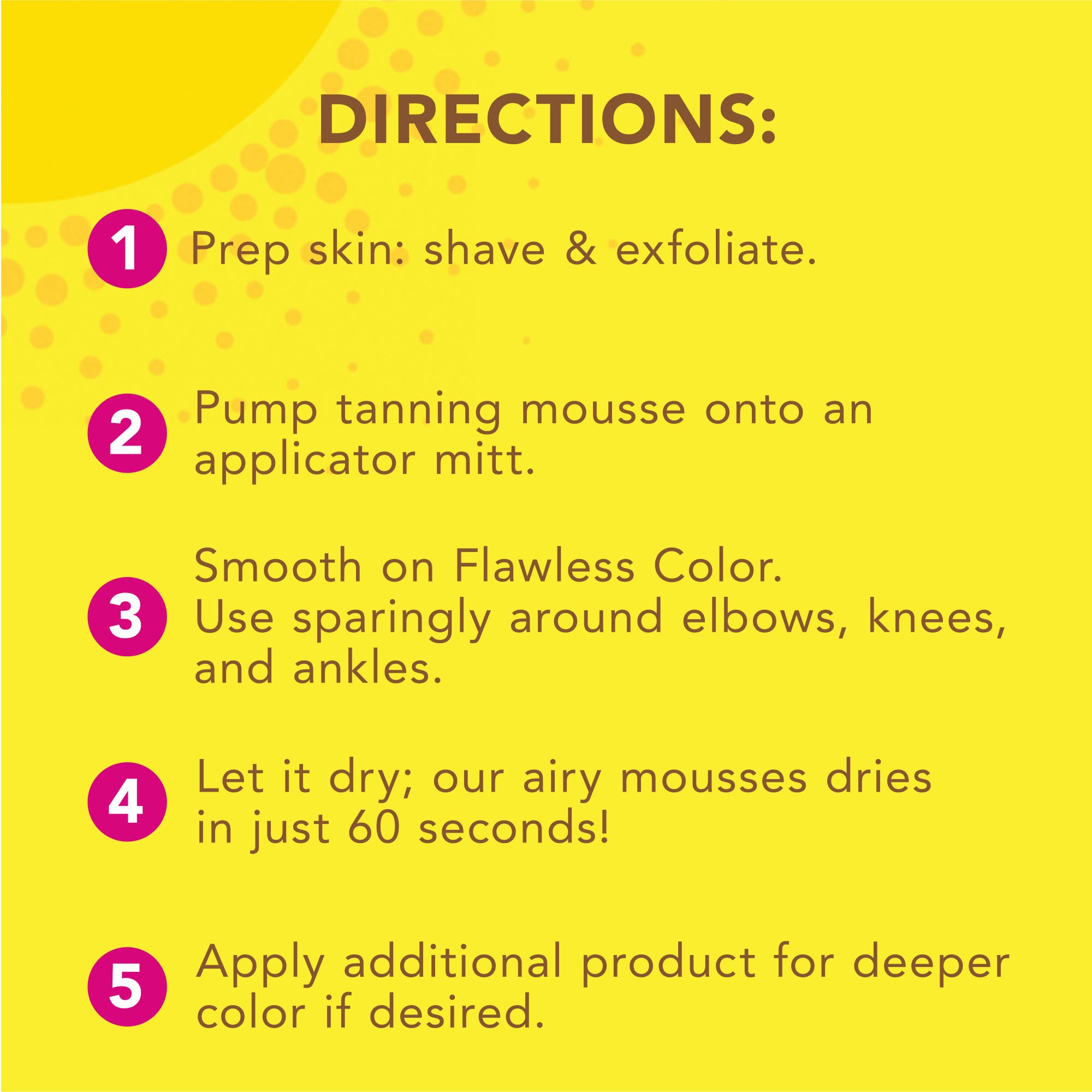 Jergens Instant Sun Mousse drying fast on skin after application