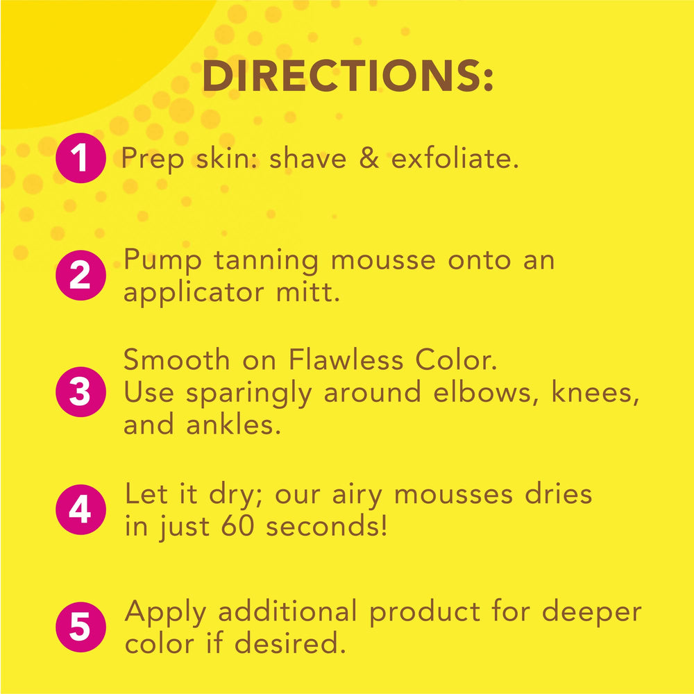 Jergens Instant Sun Mousse drying fast on skin after application