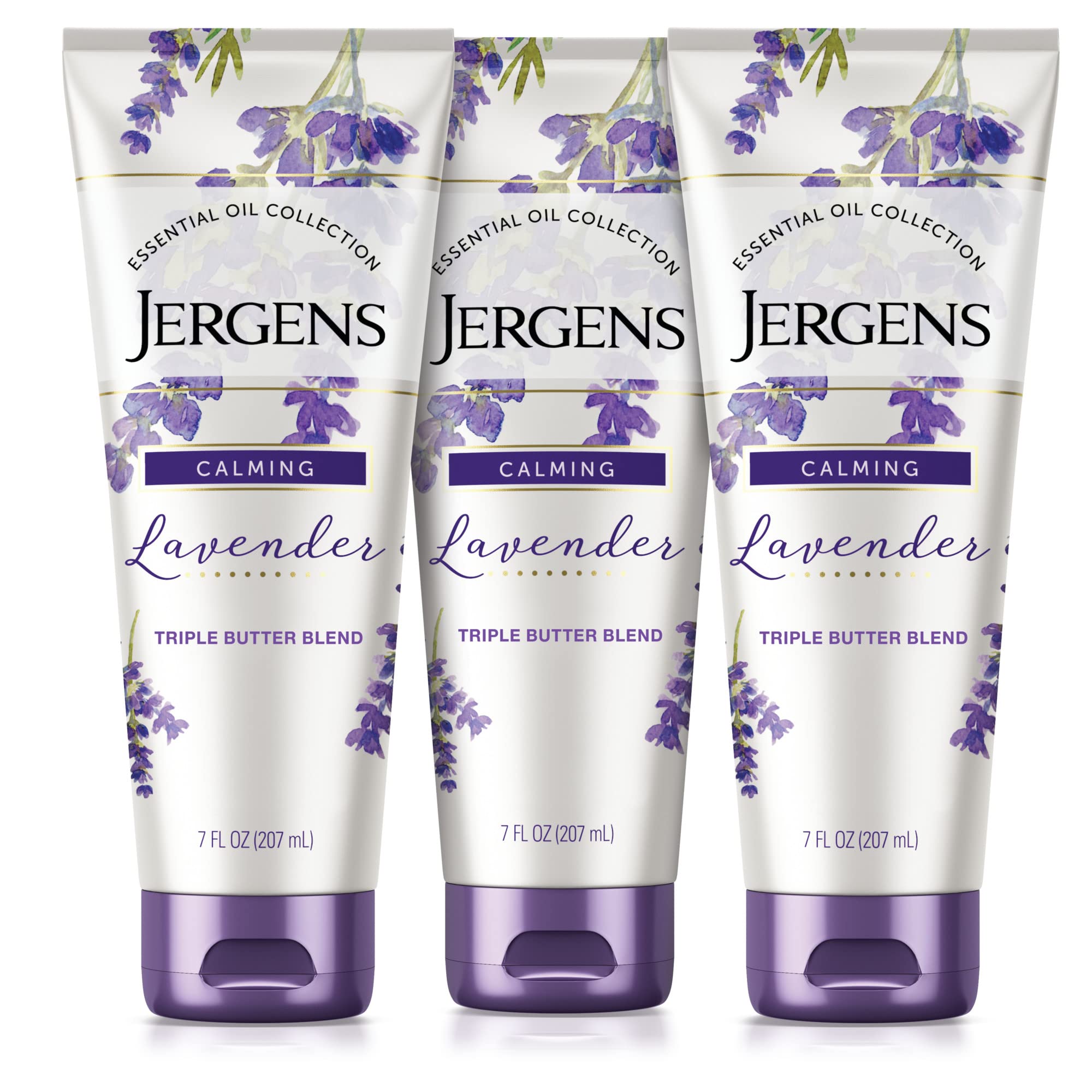 Jergens Lavanda: bote 7oz en pack 3 para hidratación profunda