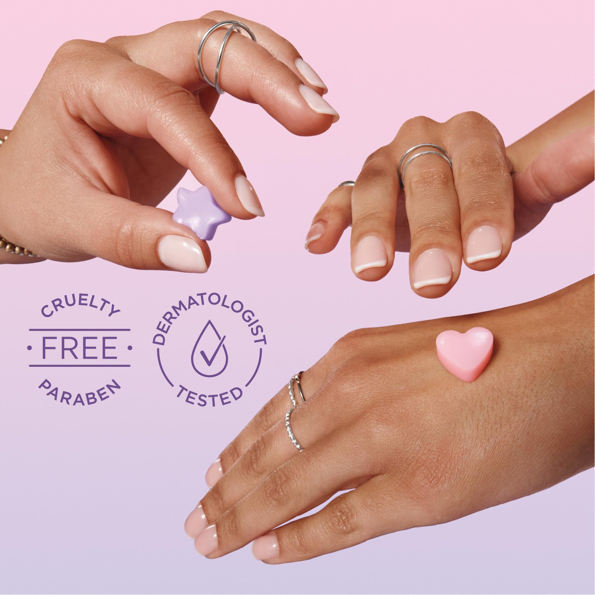Probada dermatológicamente y sin crueldad para la piel sensible.