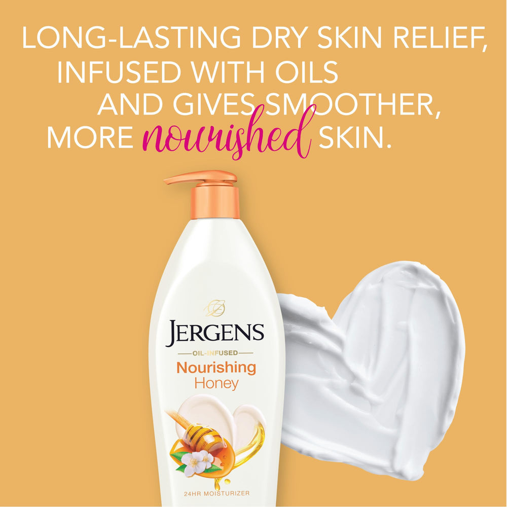 Jergens product for dry skin relief during busy days.