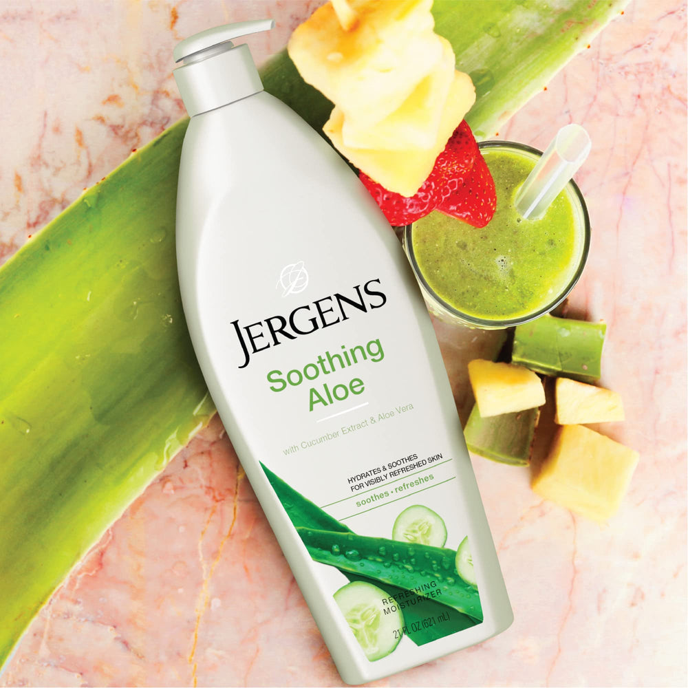Lotion spread on arm demonstrates smooth application.