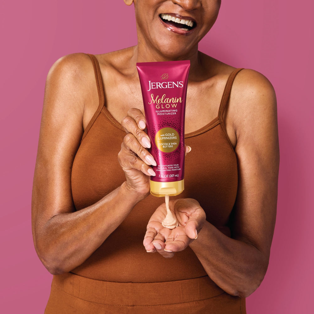 Final glow on skin showing luminous finish after absorption