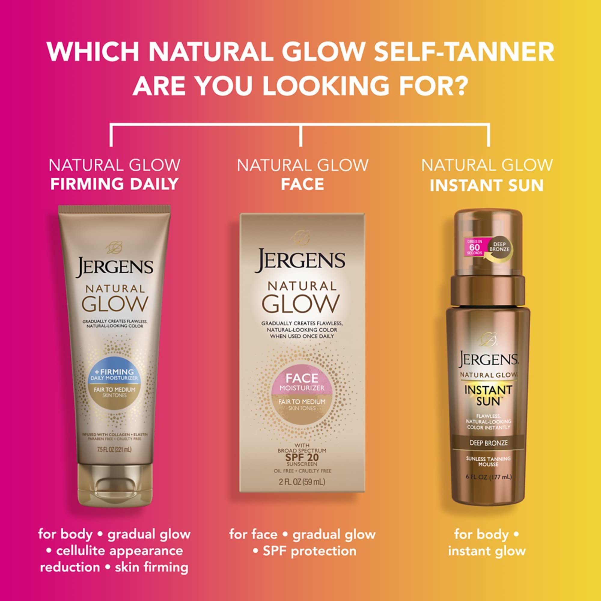 Jergens Natural Glow aplicación nocturna, piel suave al despertar.