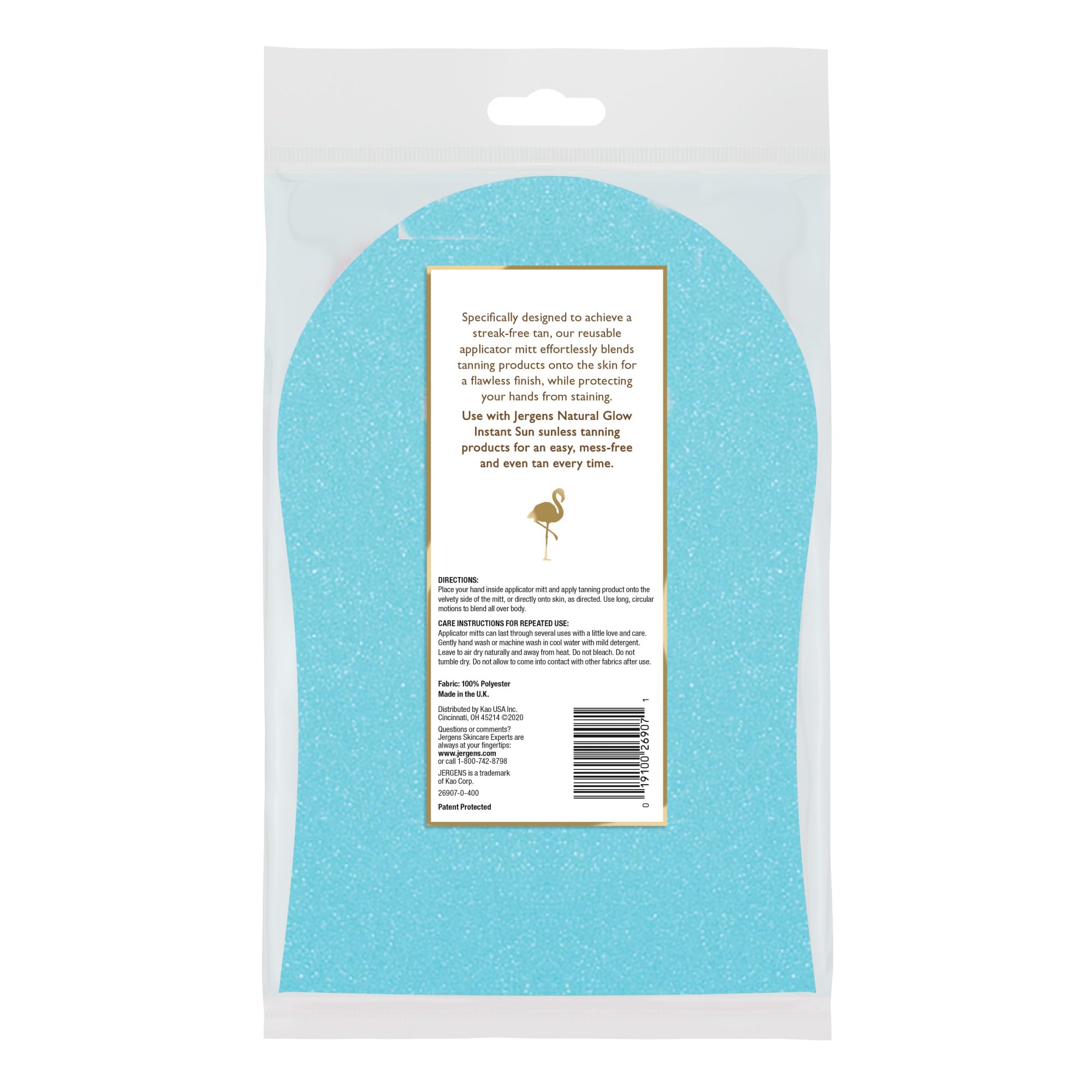 Ideal para uso en casa o de viaje con Jergens Natural Glow para un acabado cómodo.