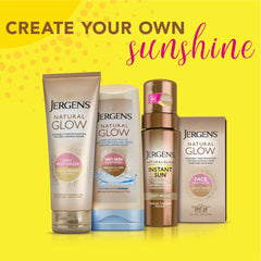 Jergens Natural Glow colorless formula on skin; color develops without transfer