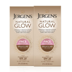 Jergens Natural Glow, crema facial en botella, tono gradual para rostro
