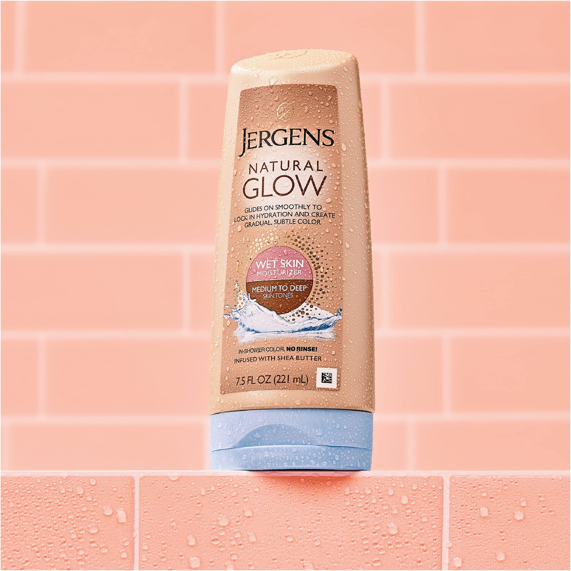 Jergens Natural Glow dries quickly on damp skin after shower
