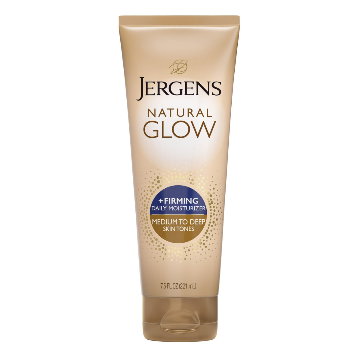 Jergens Natural Glow + Firming, bote-aplicación, hidratación diaria con bronceado gradual.