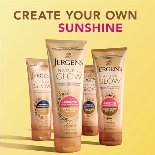 Jergens Natural Glow + Firming, textura-suave, aplicación homogénea.