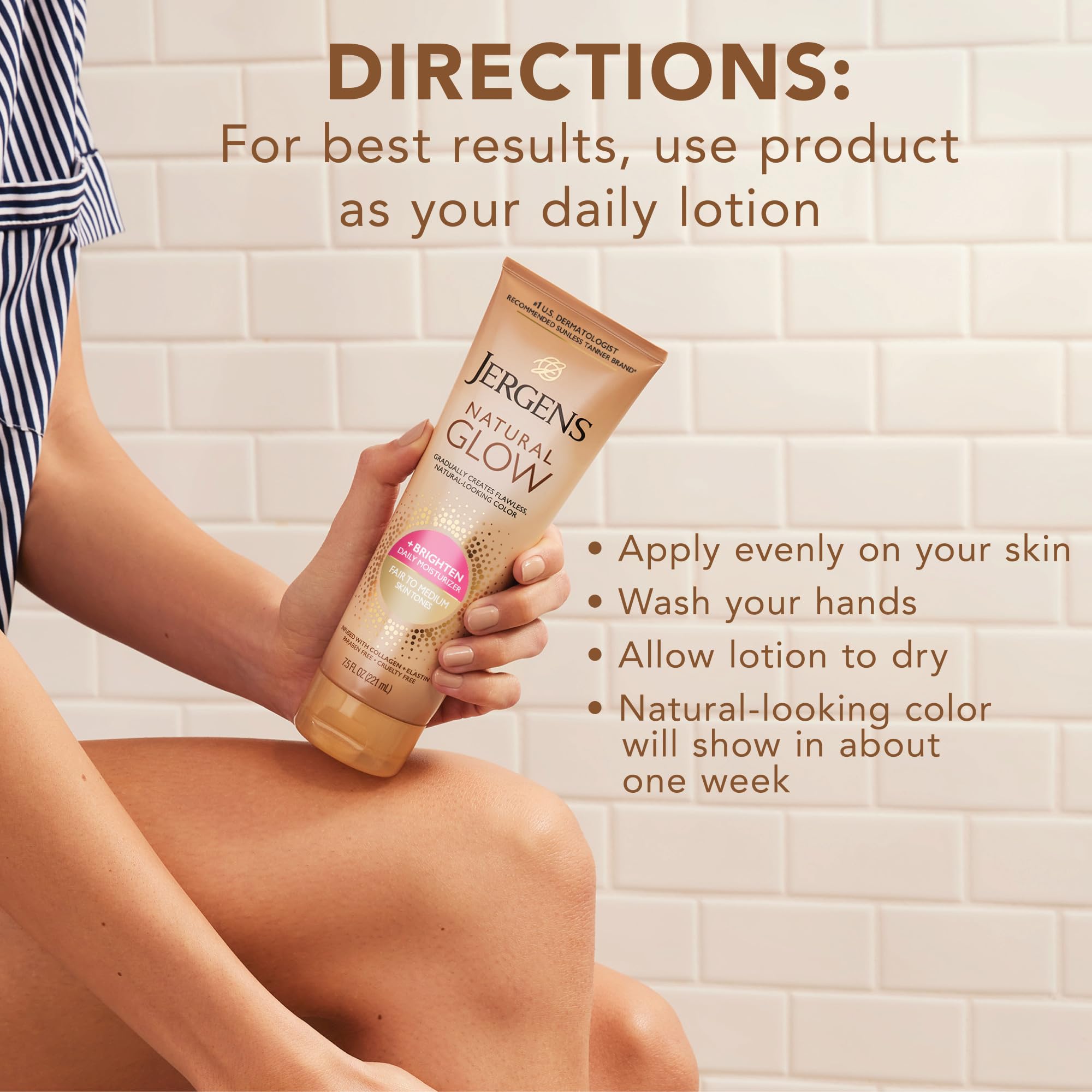 Close-up of ingredients highlighting coconut oil and vitamin E in Jergens formula.