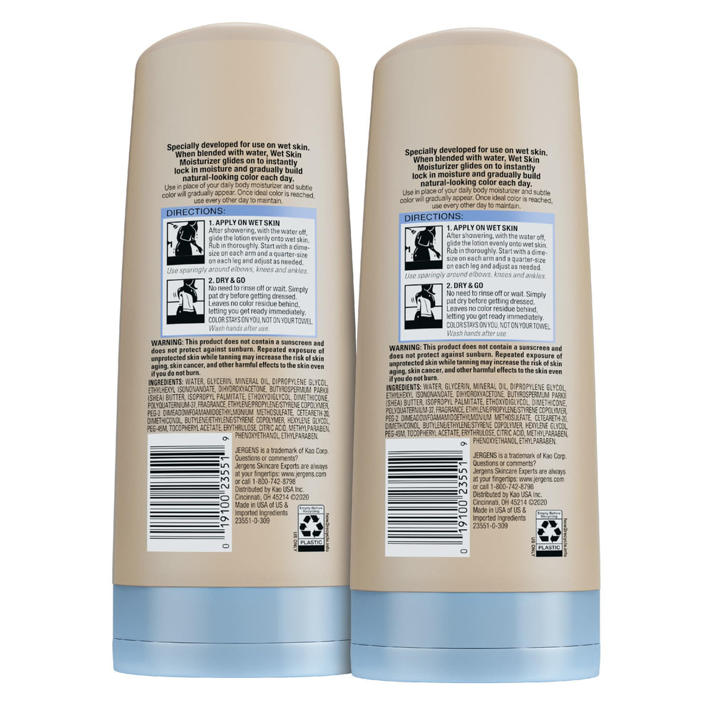 Jergens Natural Glow fresh scent during application for a clean feel