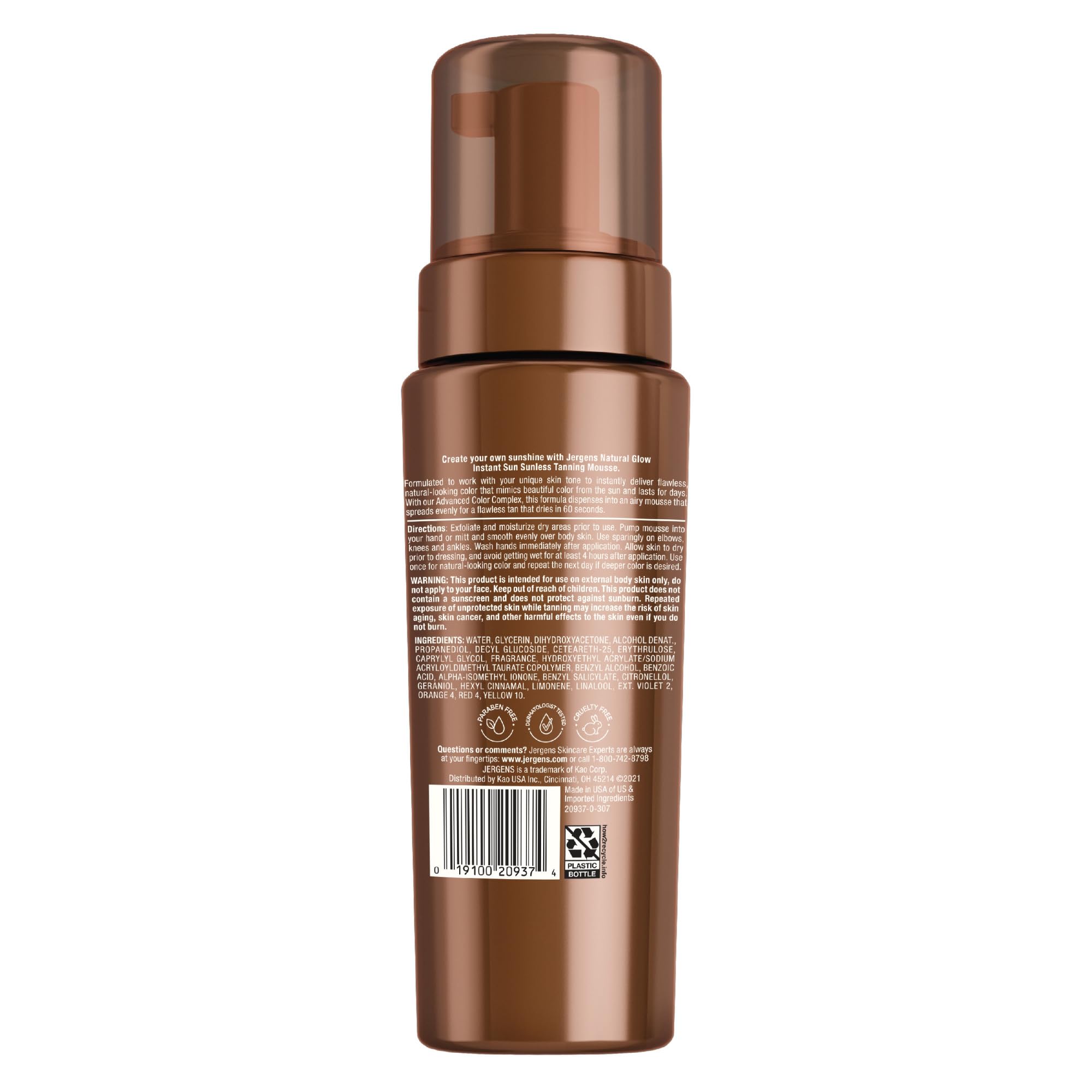 Ideal para lucir bronceado sin sol con Jergens.