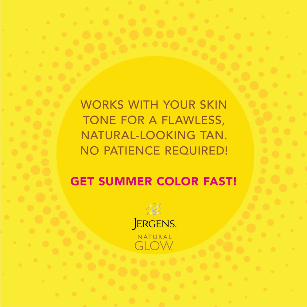 Bronceado natural progresivo con Jergens que se intensifica en horas.