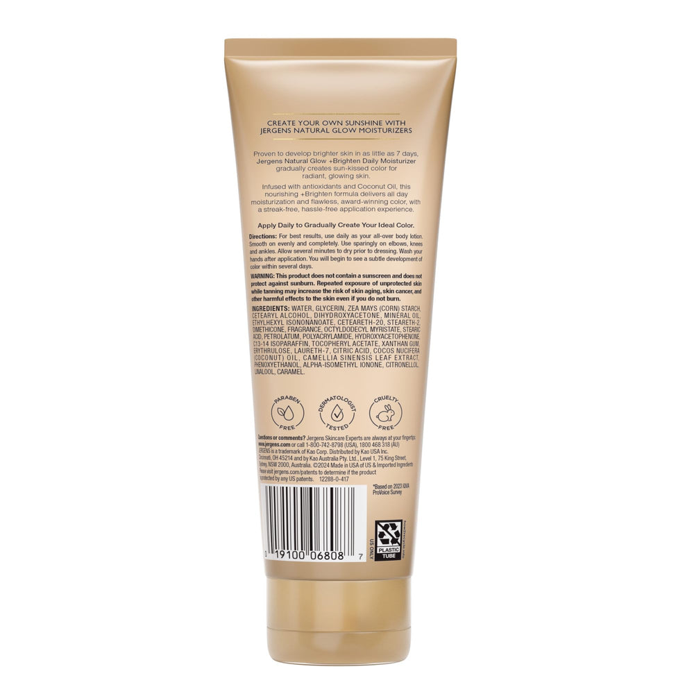 Routine-friendly setup with Jergens Natural Glow as part of daily skincare